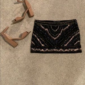 All saints beaded mini skirt